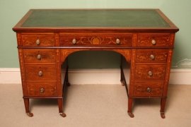 02775-Antique-Edwardian-Mahogany-Inlaid-Pedestal-Desk-c.1880-1