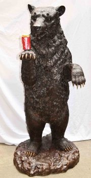 02987-Amazing-Life-Size-Bronze-Bear-Brass-Claws-Garden-Statue-11