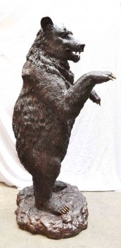 02987-Amazing-Life-Size-Bronze-Bear-Brass-Claws-Garden-Statue-2