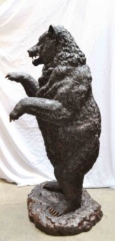 02987-Amazing-Life-Size-Bronze-Bear-Brass-Claws-Garden-Statue-3