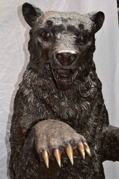 02987-Amazing-Life-Size-Bronze-Bear-Brass-Claws-Garden-Statue-5