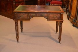 03217-Elegant-Vintage-Burr-Walnut-Writing-Table-Desk-C1920-10