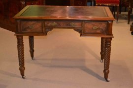03217-Elegant-Vintage-Burr-Walnut-Writing-Table-Desk-C1920-14