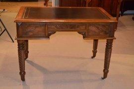 03217-Elegant-Vintage-Burr-Walnut-Writing-Table-Desk-C1920-7