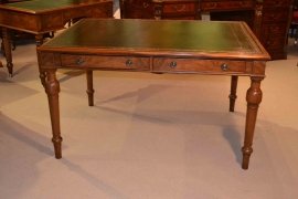 03218-Vintage-Victorian-Style-Walnut-Writing-Table-Desk-C1930-10