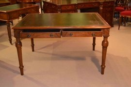 03218-Vintage-Victorian-Style-Walnut-Writing-Table-Desk-C1930-2