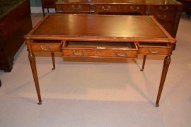 03243-Victorian-Style-Burr-Walnut-Writing-Table-Desk-8