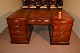 03359-Stunning-Vintage-Large-Mahogany-Pedestal-Partners-Desk-16