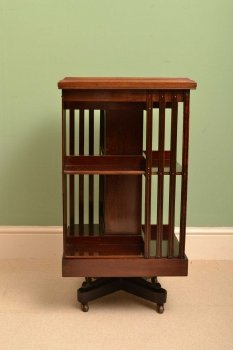 03507-Antique-Edwardian-Mahogany-Revolving-Bookcase-C-1900-2