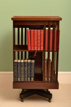 03507-Antique-Edwardian-Mahogany-Revolving-Bookcase-C-1900-7