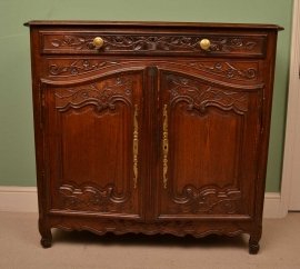03769-Antique-French-XIX-C-Provencal-Oak-Chiffonier-3