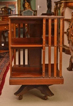 03921-Antique-Edwardian-Revolving-Bookcase-C1900-3