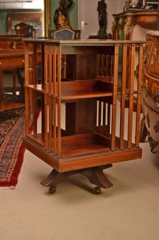 03921-Antique-Edwardian-Revolving-Bookcase-C1900-7