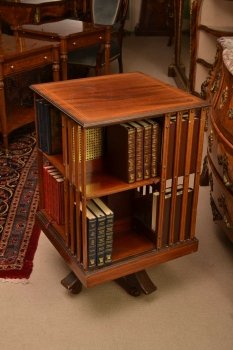 03921-Antique-Edwardian-Revolving-Bookcase-C1900-9