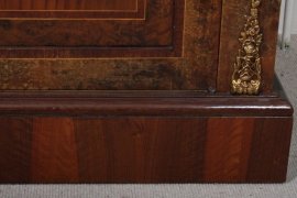 Antique-English-Victorian-Walnut-Marquetry-Bookcase-5