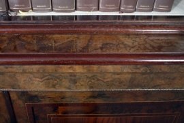 Antique-English-Victorian-Walnut-Marquetry-Bookcase-6
