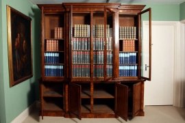 Antique-Victorian-Pollard-Oak-Breakfront-Bookcase-2