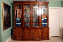 Antique-Victorian-Pollard-Oak-Breakfront-Bookcase-3