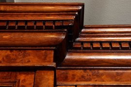 Antique-Victorian-Pollard-Oak-Breakfront-Bookcase-9