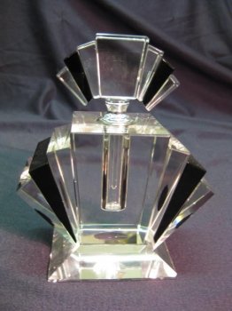 Art-Deco-Style-Clear-and-Black-Crystal-Perfume-Bottle-1