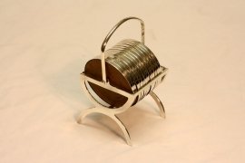 Attractive-English-Silver-Plate-12-Coaster-Set-3