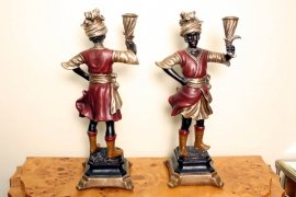 Beautiful-Pair-Bronze-Blackamoor-Candle-Holders-2