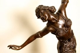 Captivating-Art-Deco-Bronze-Dancer-with-Dogs-Colinet-6