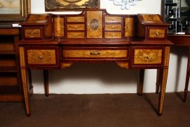 Carlton-House-Writing-Desk-Satinwood-Inlaid-Veneer-2