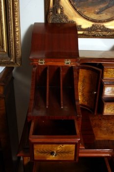 Carlton-House-Writing-Desk-Satinwood-Inlaid-Veneer-4