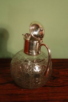 Cut-Glass-and-Silver-Plate-Claret-Jug-Decanter-2