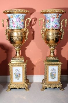 Enormous-Pair-6-Ft-French-Porcelain-Gilded-Bronze-Vases-1