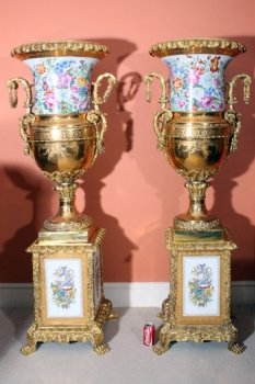 Enormous-Pair-6-Ft-French-Porcelain-Gilded-Bronze-Vases-12