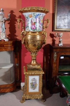 Enormous-Pair-6-Ft-French-Porcelain-Gilded-Bronze-Vases-2