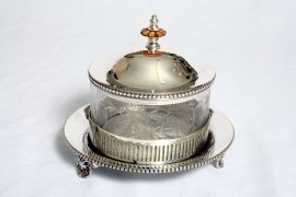 Gorgeous-Victorian-Silver-Plate---Cut-Glass-Butter-Dish-1
