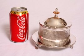 Gorgeous-Victorian-Silver-Plate---Cut-Glass-Butter-Dish-12