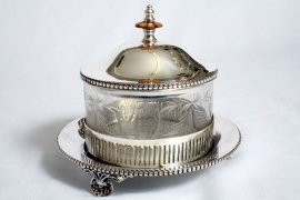 Gorgeous-Victorian-Silver-Plate---Cut-Glass-Butter-Dish-2