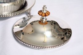 Gorgeous-Victorian-Silver-Plate---Cut-Glass-Butter-Dish-7