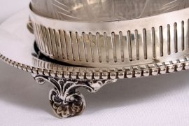 Gorgeous-Victorian-Silver-Plate---Cut-Glass-Butter-Dish-9