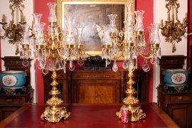 Huge-Pair-Italian-Gilded-Bronze---Crystal-Candelabras-13