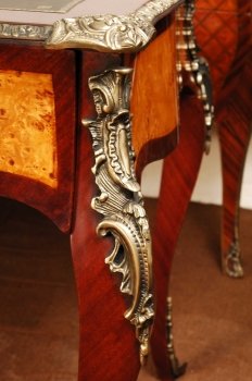 LOUIS-XV-Mahogany-Bureau-Writing-Table-Desk-8