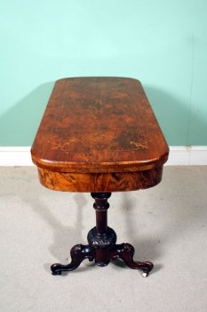 Large-Antique-Victorian-Burr-Walnut-Card-Table-c.1860-4