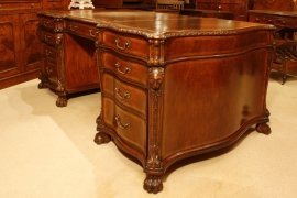 Large-Georgian-Mahogany-Lion-s-Head-Partner-s-Desk-8