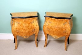 Pair-French-Louis-XV-Birdseye-Maple-Bedside-Cabinets-1