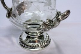 Sheffield-Silver-Plate---Engraved-Glass-Wine-Cooler-4