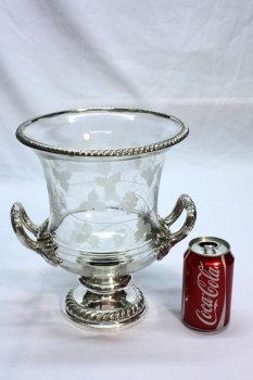Sheffield-Silver-Plate---Engraved-Glass-Wine-Cooler-7