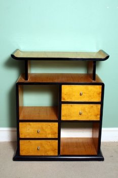 Stunning-Art-Deco-Birdseye-Maple-Cabinet-Bookcase-1