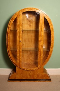 Stunning-Art-Deco-Birdseye-Maple-Oval-Display-Cabinet-2