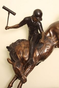 Stunning-Bronze-Polo-Player-Bucking-a-Horse-Sculpture-4