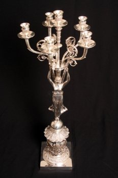 Stunning-Pair-Empire-Silver-Plate-6-Light-Candelabras-12