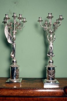 Stunning-Pair-Empire-Silver-Plate-6-Light-Candelabras-17